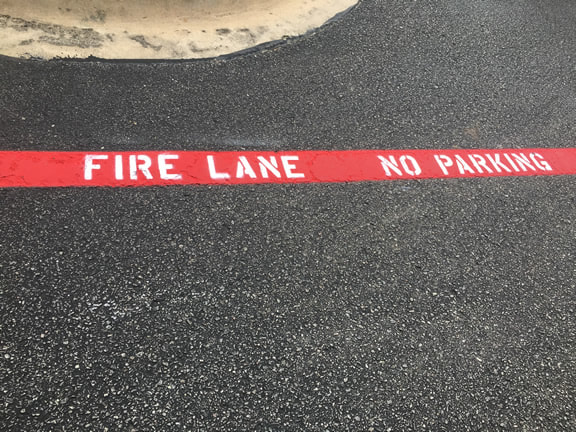 Fire Lane No Parking Striping and Stenciling Beaumont, TX